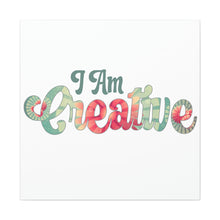 Load image into Gallery viewer, "I Am Creative" Classic Canvas