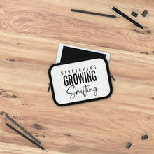 Load image into Gallery viewer, "Stretching, Growing, Shifting" Laptop Sleeve