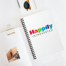Load image into Gallery viewer, "Happily Introverted" Wide Ruled Spiral Notebook