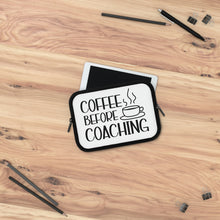 Load image into Gallery viewer, "Coffee Before Coaching" Laptop Sleeve