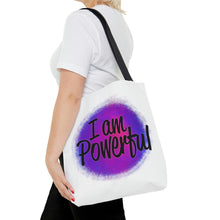 Load image into Gallery viewer, "I Am Powerful" Natural Tote Bag