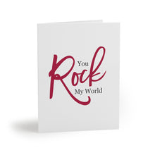 Load image into Gallery viewer, "You Rock My World" Greeting Cards (8, 16, and 24 pcs)