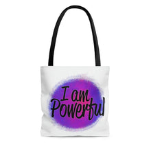 Load image into Gallery viewer, "I Am Powerful" Natural Tote Bag