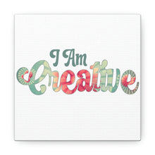 Load image into Gallery viewer, "I Am Creative" Classic Canvas