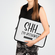 Load image into Gallery viewer, "Shh I'm Recharging" Laptop Sleeve