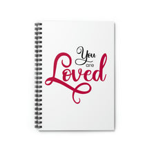 Load image into Gallery viewer, 'You Are Loved" Wide Ruled Spiral Notebook
