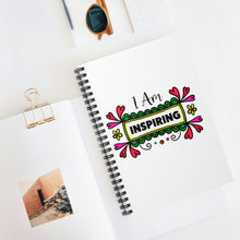Load image into Gallery viewer, " I Am Inspiring" Wide Ruled Spiral (Affirmation) Notebook
