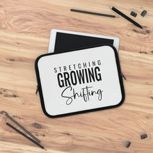 Load image into Gallery viewer, "Stretching, Growing, Shifting" Laptop Sleeve