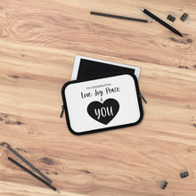 Load image into Gallery viewer, "I'm Grateful For Love, Joy, Peace & You" Laptop Sleeve