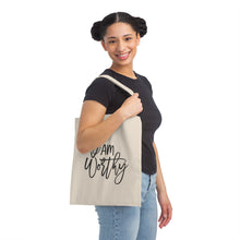 Load image into Gallery viewer, "I Am Worthy" Canvas Tote Bag