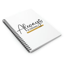 Load image into Gallery viewer, "Always Be Coachable" Spiral Notebook