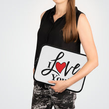Load image into Gallery viewer, "I Love You" Laptop Sleeve