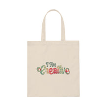 Load image into Gallery viewer, "I Am Creative" Canvas Tote Bag