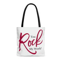 Load image into Gallery viewer, "You Rock My World" Tote Bag