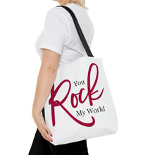 Load image into Gallery viewer, "You Rock My World" Tote Bag