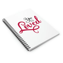Load image into Gallery viewer, 'You Are Loved" Wide Ruled Spiral Notebook