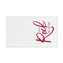 Load image into Gallery viewer, "You Rock My World" Hand Towel
