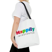 Load image into Gallery viewer, "Happily Introverted" Tote Bag