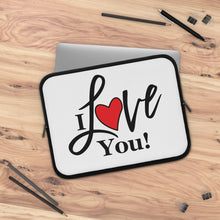 Load image into Gallery viewer, "I Love You" Laptop Sleeve