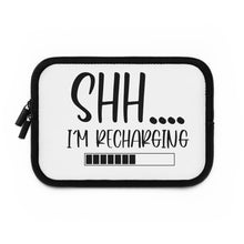 Load image into Gallery viewer, "Shh I'm Recharging" Laptop Sleeve