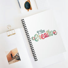 Load image into Gallery viewer, " I Am Creative" Wide Ruled Spiral (Affirmation) Notebook