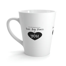 Load image into Gallery viewer, "I'm Grateful For Love, Joy Peace & You" Latte Mug, 12oz