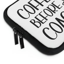 Load image into Gallery viewer, "Coffee Before Coaching" Laptop Sleeve