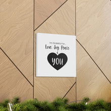 Load image into Gallery viewer, "I'm Grateful For Love, Joy, Peace & You" Classic Canvas