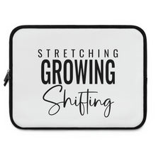 Load image into Gallery viewer, "Stretching, Growing, Shifting" Laptop Sleeve