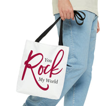 Load image into Gallery viewer, "You Rock My World" Tote Bag