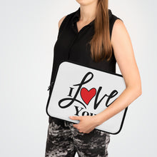 Load image into Gallery viewer, "I Love You" Laptop Sleeve