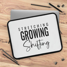 Load image into Gallery viewer, "Stretching, Growing, Shifting" Laptop Sleeve