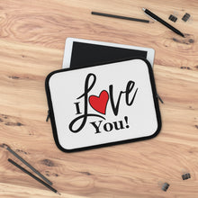 Load image into Gallery viewer, "I Love You" Laptop Sleeve