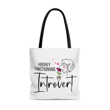 Load image into Gallery viewer, "Highly Functioning Introvert" Tote Bag