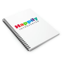 Load image into Gallery viewer, "Happily Introverted" Wide Ruled Spiral Notebook