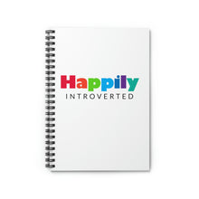 Load image into Gallery viewer, "Happily Introverted" Wide Ruled Spiral Notebook