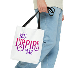 Load image into Gallery viewer, "You Inspire Me" Tote Bag
