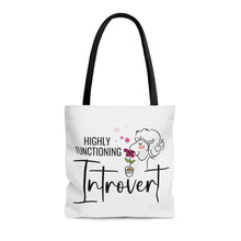 Load image into Gallery viewer, "Highly Functioning Introvert" Tote Bag