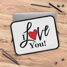Load image into Gallery viewer, "I Love You" Laptop Sleeve