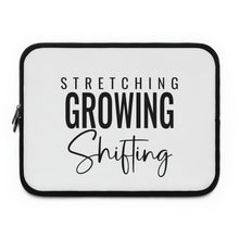 Load image into Gallery viewer, "Stretching, Growing, Shifting" Laptop Sleeve