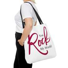Load image into Gallery viewer, "You Rock My World" Tote Bag