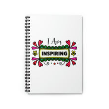 Load image into Gallery viewer, " I Am Inspiring" Wide Ruled Spiral (Affirmation) Notebook