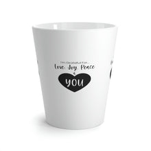 Load image into Gallery viewer, "I'm Grateful For Love, Joy Peace & You" Latte Mug, 12oz