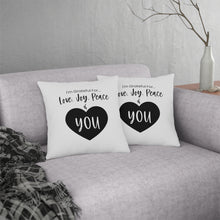 Load image into Gallery viewer, &quot;I&#39;m Grateful For Love, Joy, Peace &amp; You&quot; Pillows
