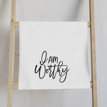 Load image into Gallery viewer, &quot;I Am Worthy&quot; Hand Towel
