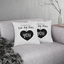 Load image into Gallery viewer, &quot;I&#39;m Grateful For Love, Joy, Peace &amp; You&quot; Pillows
