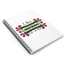 Load image into Gallery viewer, &quot; I Am Inspiring&quot; Wide Ruled Spiral (Affirmation) Notebook
