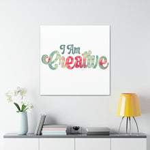 Load image into Gallery viewer, &quot;I Am Creative&quot; Classic Canvas
