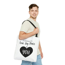 Load image into Gallery viewer, I&#39;m Grateful For Love, Joy, Peace &amp; You&quot; Tote Bag
