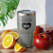 Load image into Gallery viewer, I&#39;m Grateful For Love, Joy, Peace and You&quot; Ringneck Tumbler, 30oz
